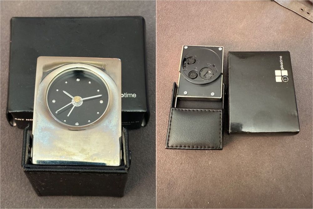 Zestaw 4 zegarków - 3 damskie na rękę + budzik (baterie do wymiany)