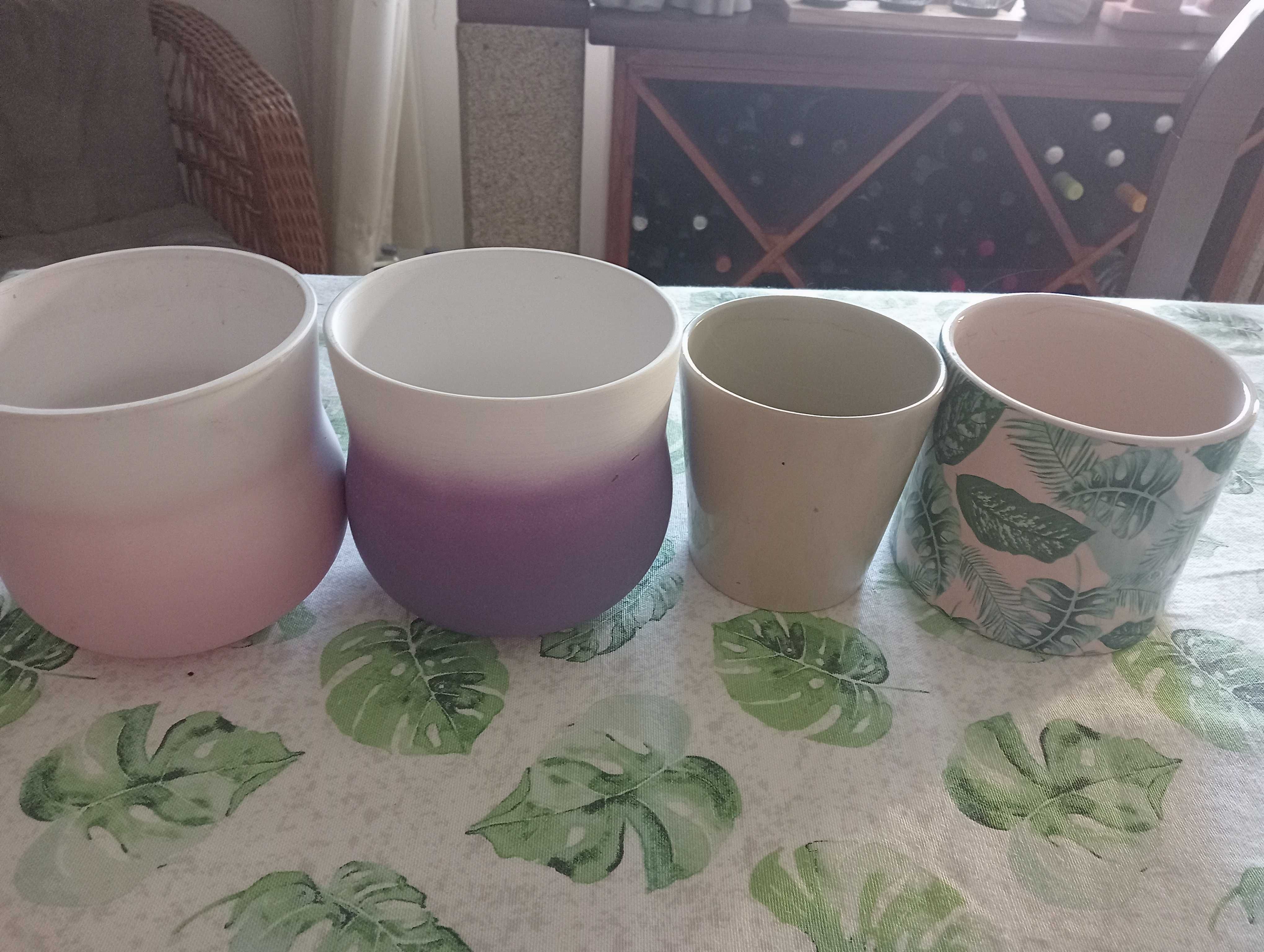 Vasos cerâmica, lote de 9 vasos