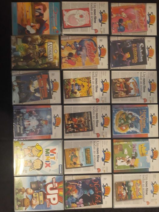 Filmes de animação infantis em dvd - da coleção Jornal SOL - novos