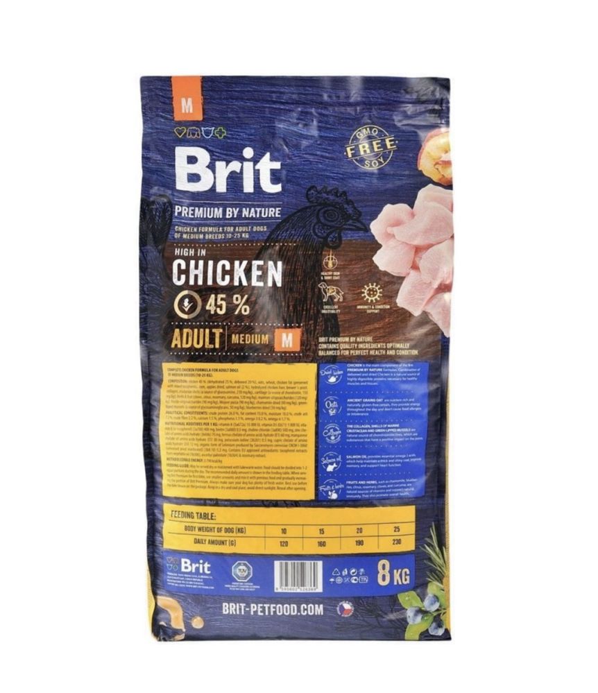 Brit Premium Dog Adult M курка — 8 кг
