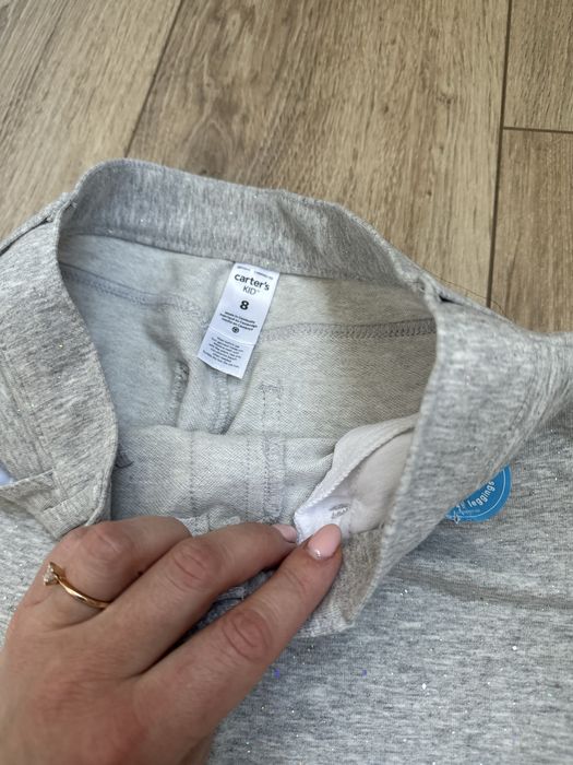 Нові! Штани Carters 8 років сірі з блискітками