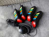 Buzzery buzerki przewodowe pady do gier typu Buzz PS2 PS3 komplet 4szt
