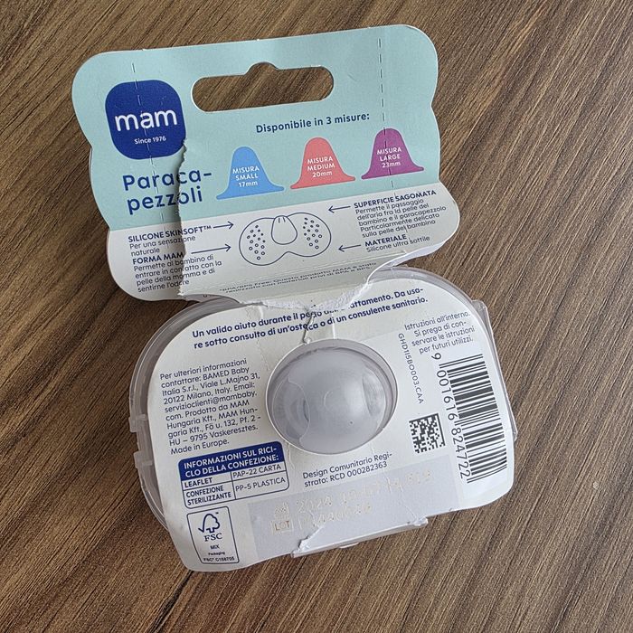 Osłona sutków na piersi MAM M nakładka