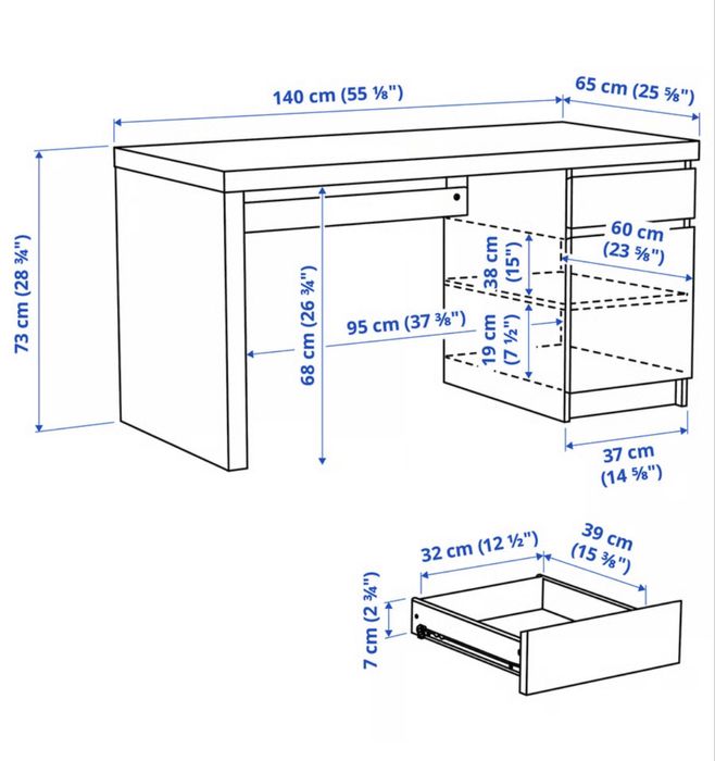 Biurko MALM (140/65)