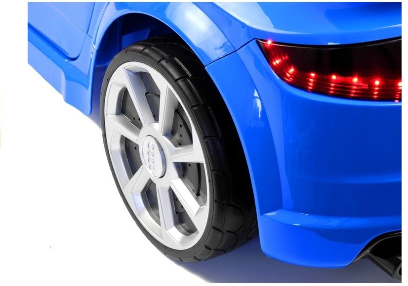 Samochód elektryczny AUDI TT RS Gumowe koła Pilot Skóra Niebieski