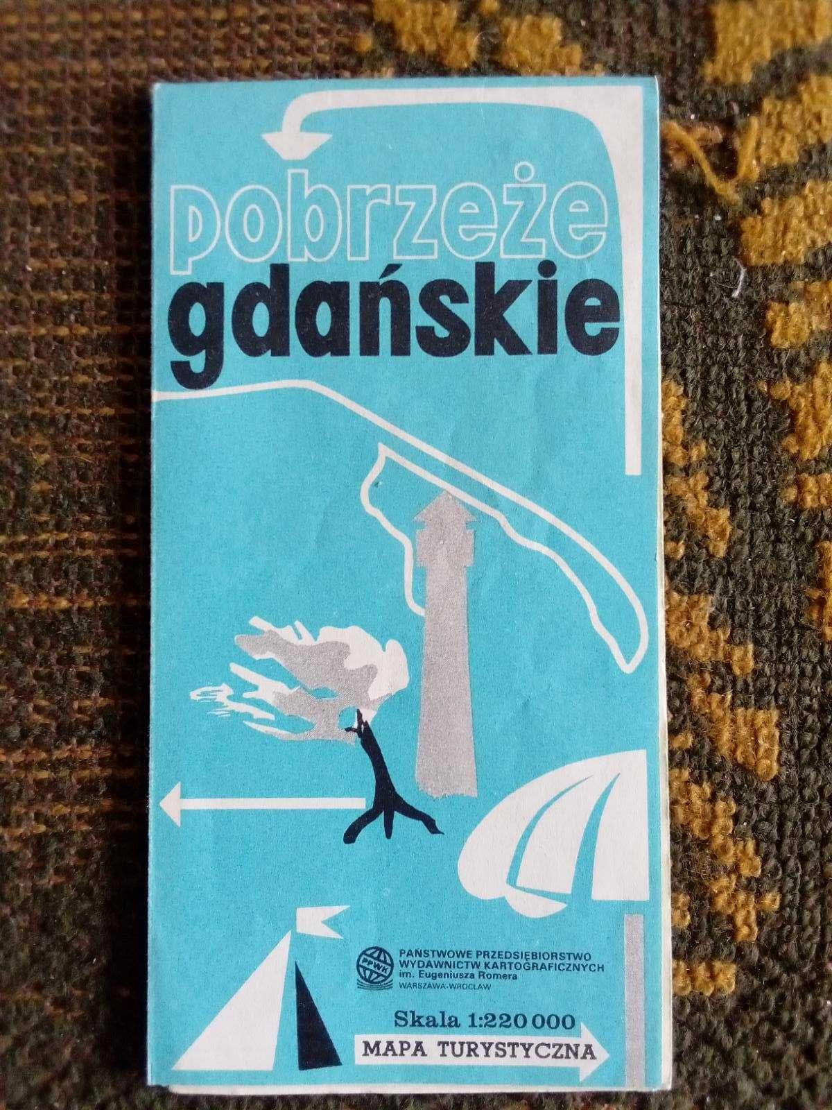 Pobrzeże gdańskie - mapa PRL