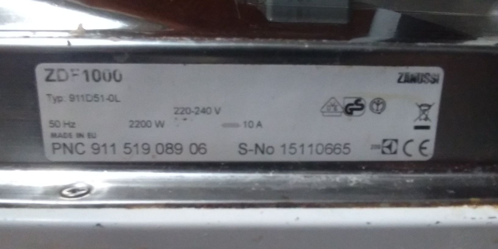 Máquina de lavar loiça zanussi - peças