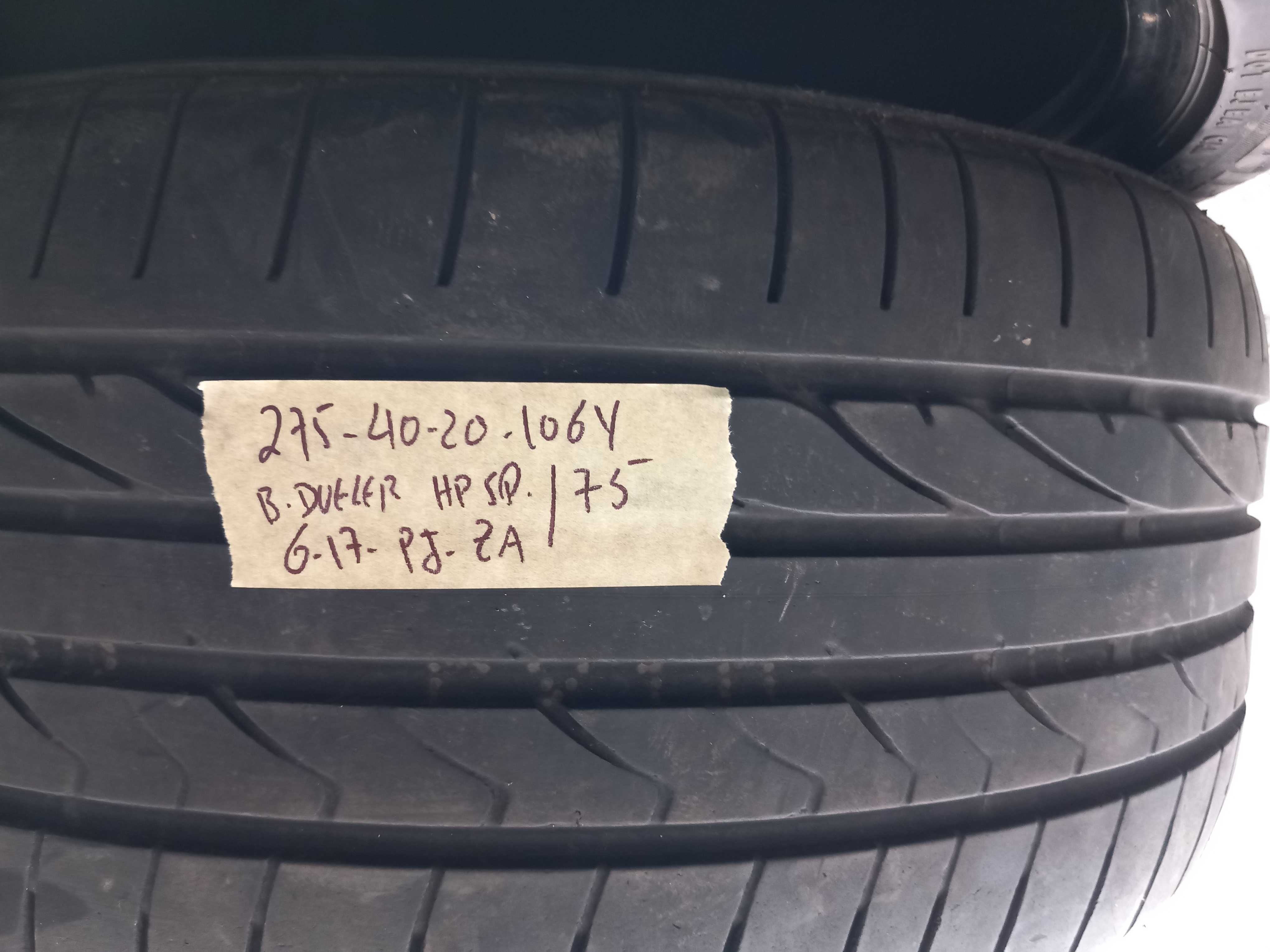 2 Pneus 275/40R20 Bridgestone RFT