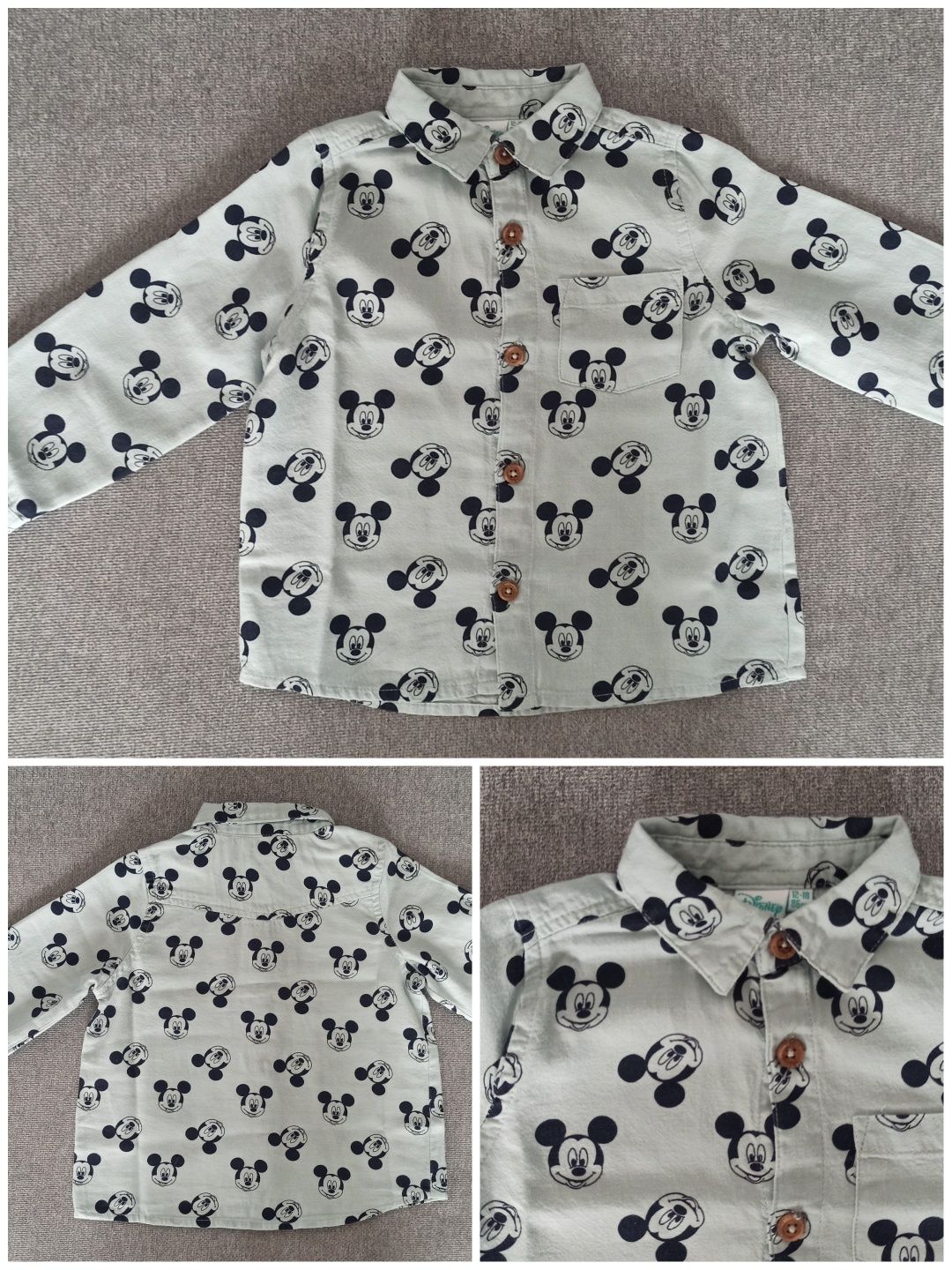 Komplet Myszka Miki Disney'a Bluzka Koszula Spodnie R. 80-86 + Gratis