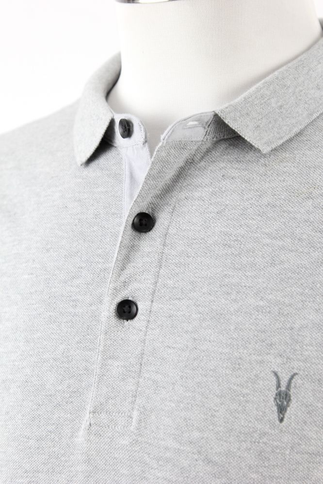 ALLSAINTS Нове чоловіче сіре поло з логотипом. Оригінал. (М)