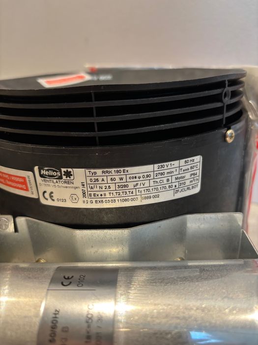Wentylator rurowy promieniowy Helios RRK 180 EX