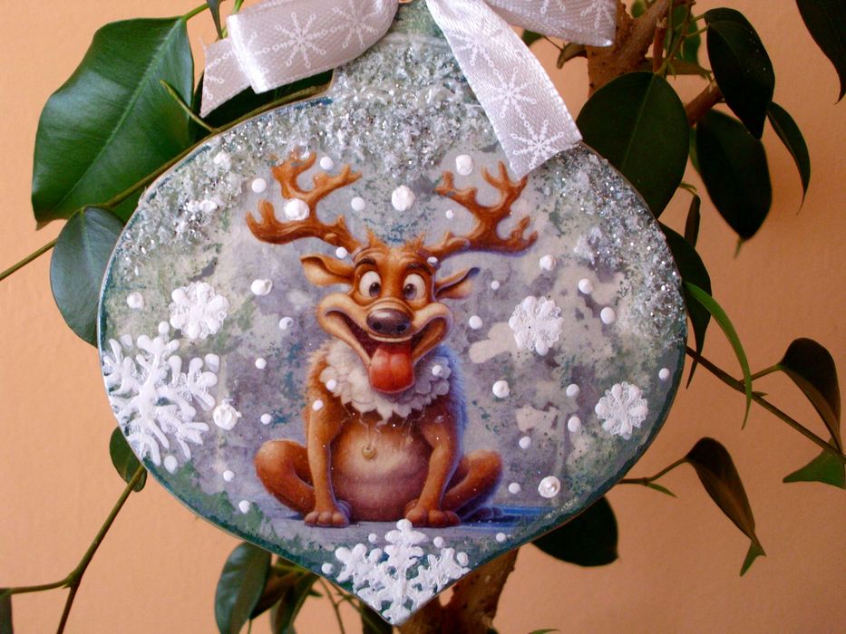 Bombki zestaw choinka dzwonek serce  ptaki renifer bałwan rękodzieło