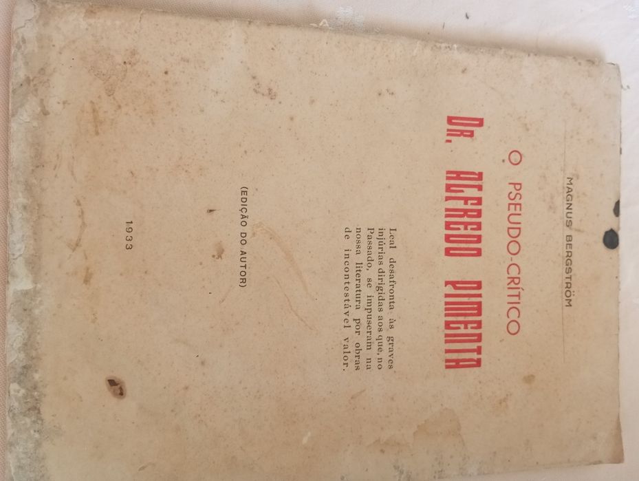 Magnus Bergström - O Pseudo-crítico Dr. Alfredo Pimenta (1ª Edição)