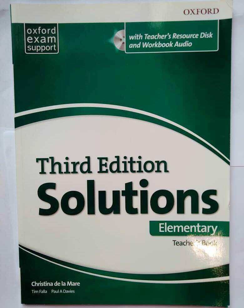 Oxford solutions elementary 3rd ed. teacher book з дисками оригінал