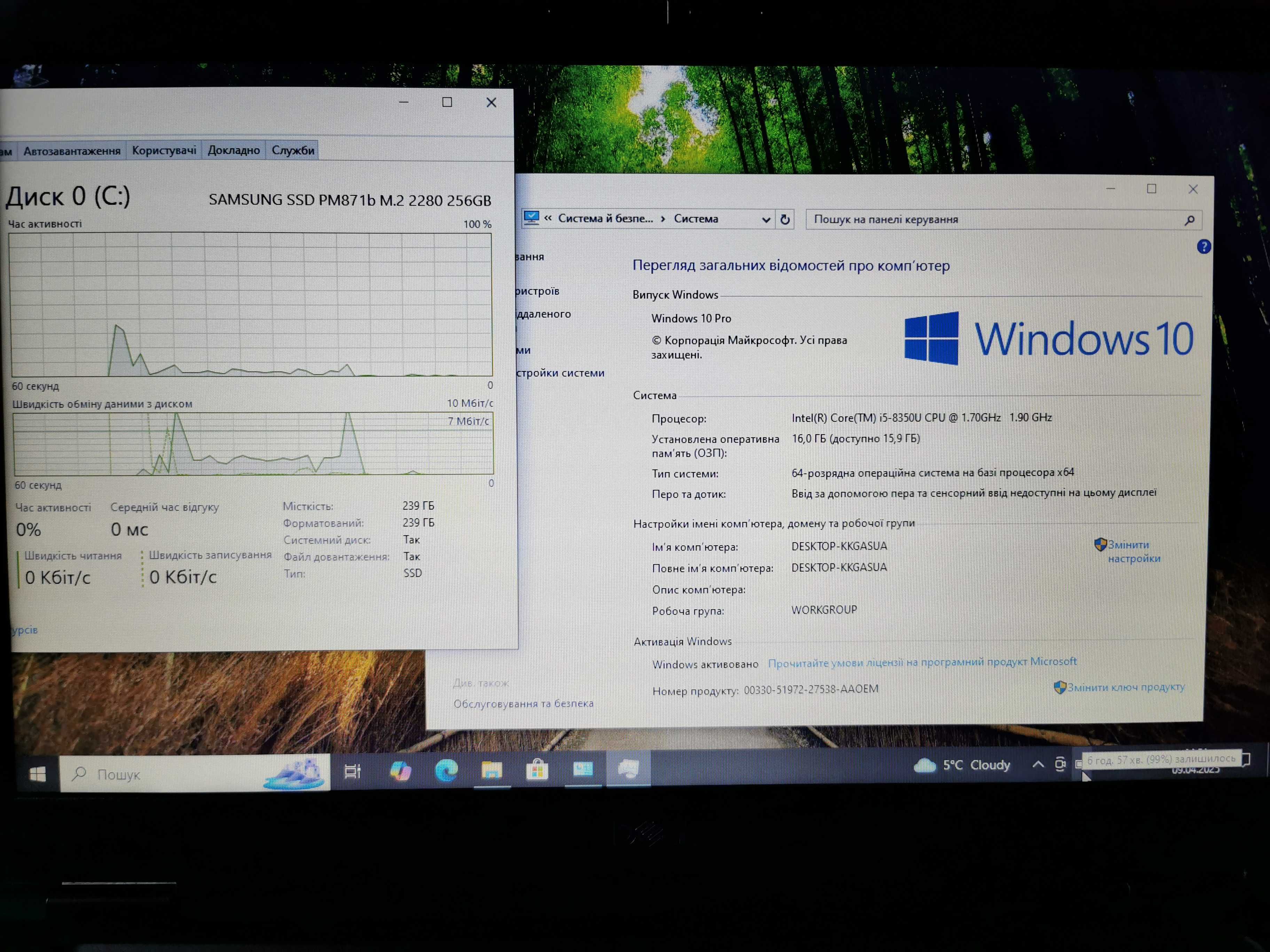 Ноутбук 14" Dell Latitude 5490 intel i5-8350U 16/256gb m2 win10