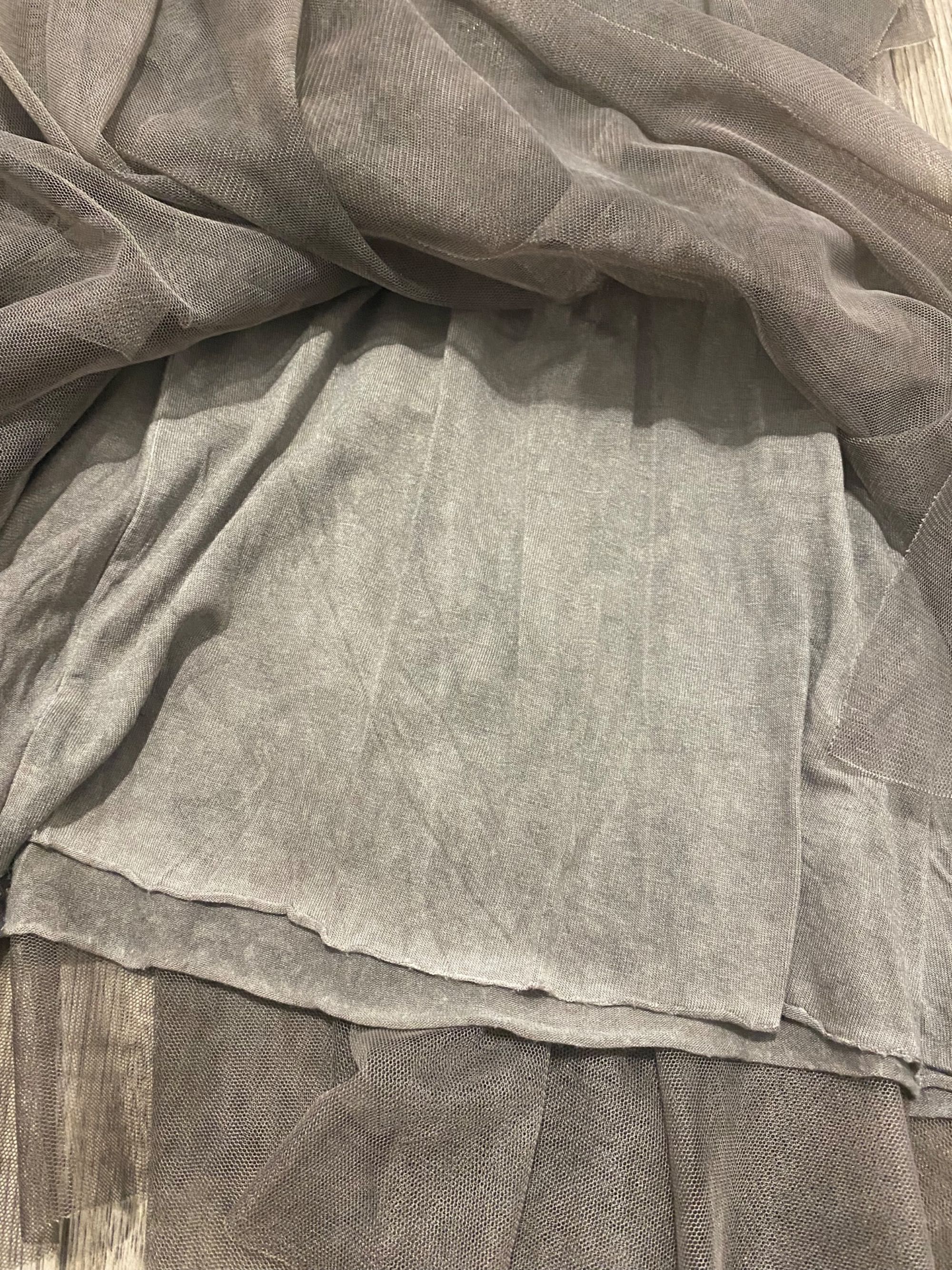 Spódnica z falbanami brązowa made in Italy