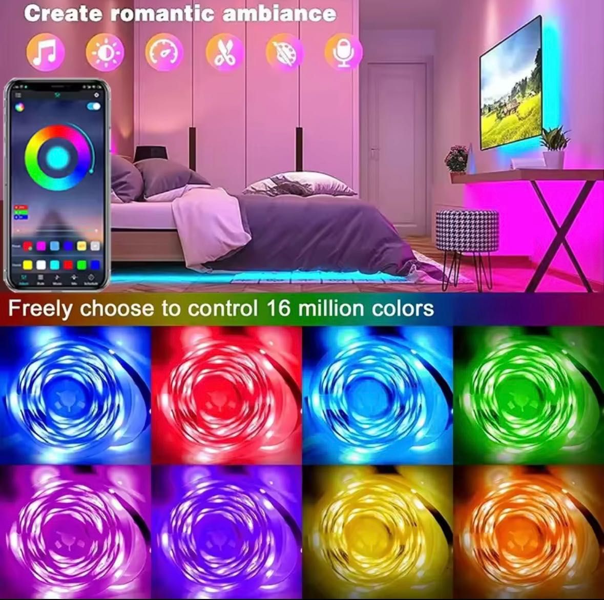 PROMOCJA!! Taśma LED RGB Bluetooth