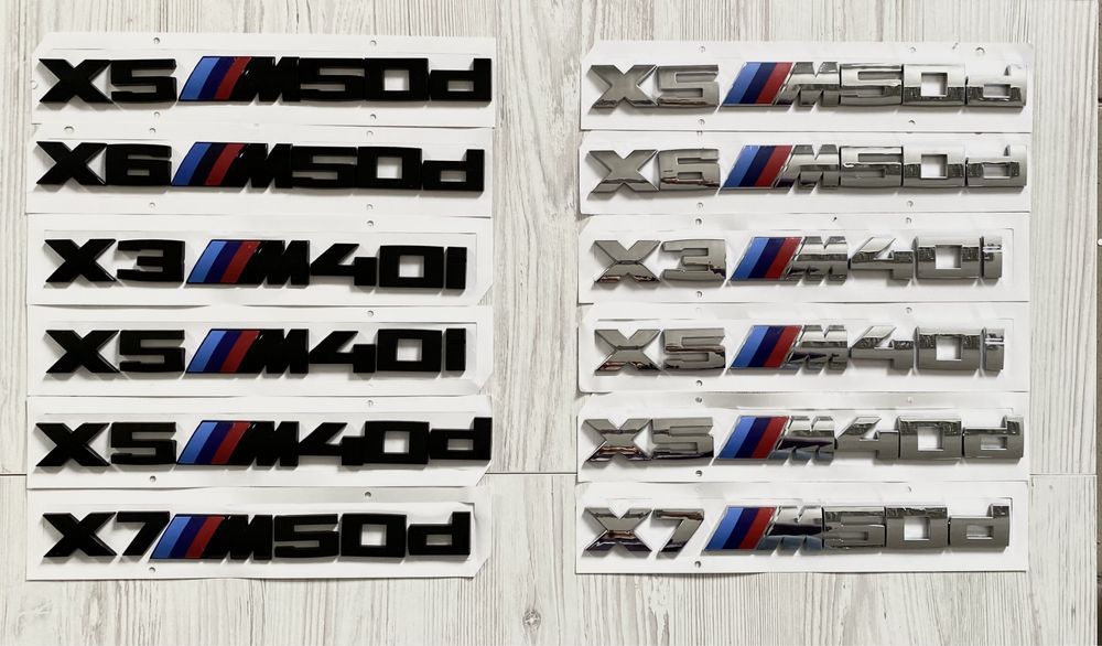 Емблема шильдик значок BMW X3 X5 X6 X7 M 50d i 40d i