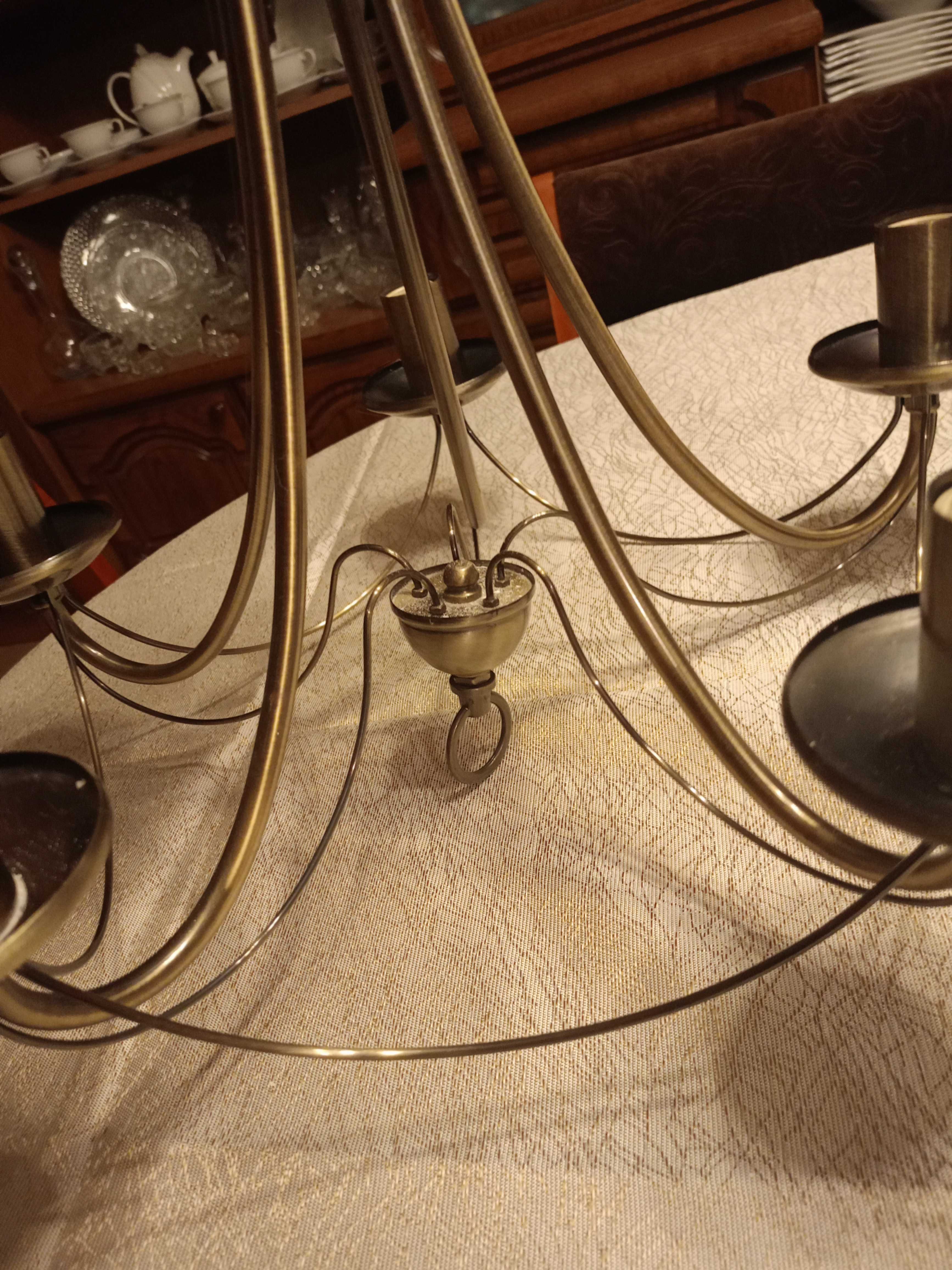 Żyrandol lampa salon jadalnia świeczki