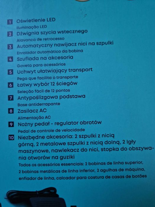 Maszyna do szycia HOFFEN UFR-705 12 ściegów