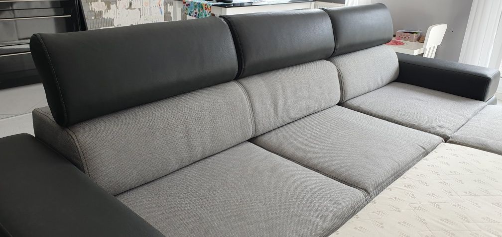 Sofa narożnik kanapa salon + pufa