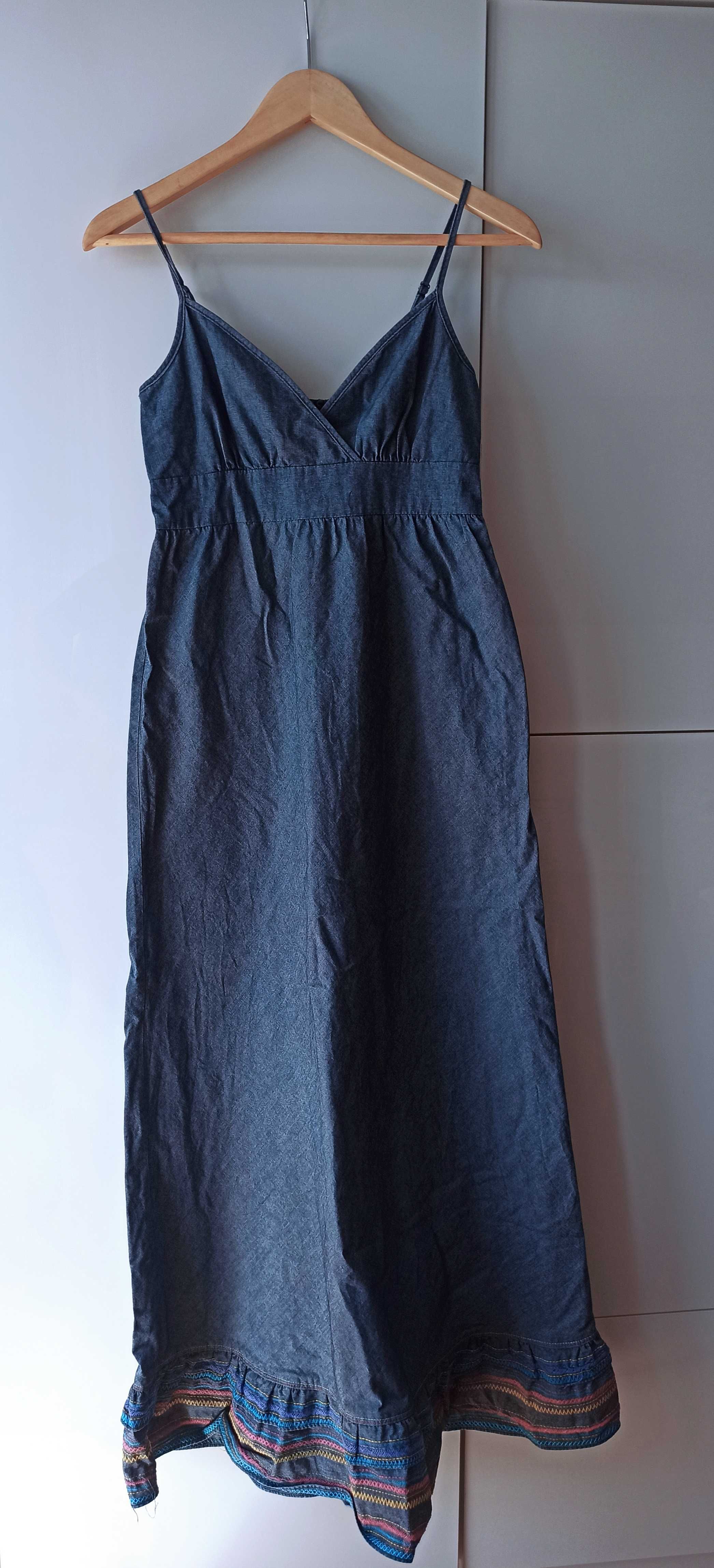 Sukienka długa maxi boho hippie S