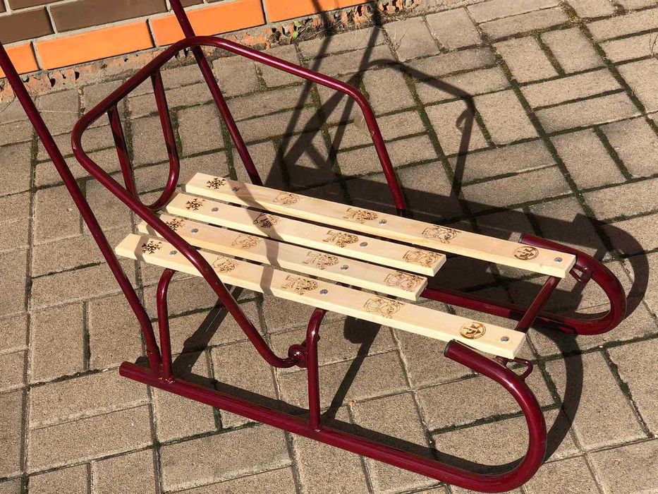 Санки Сніжинка зі штовхачем