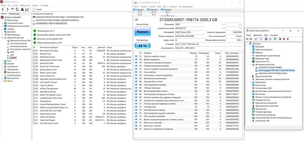 Внешний диск LaCie Rugged 1 2 4 TB USB-C, ip67 от влаги пыли и ударов