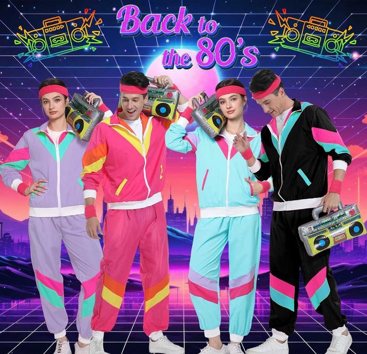 Nowy strój 80s / przebranie / kostium / retro / karnawał / S / !A2638!