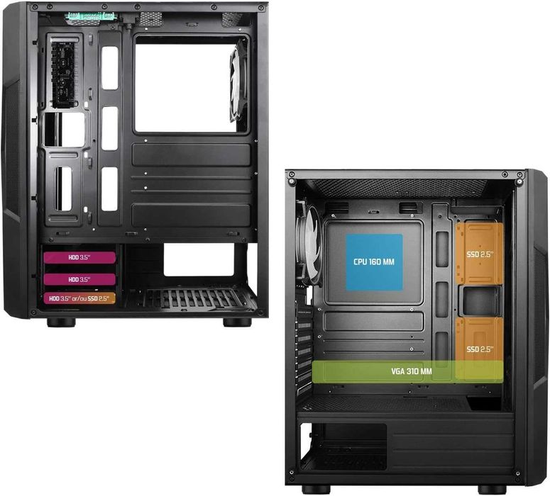 Obudowa Spirit Of Gamer Midi Tower ATX mATX ITX LED RGB