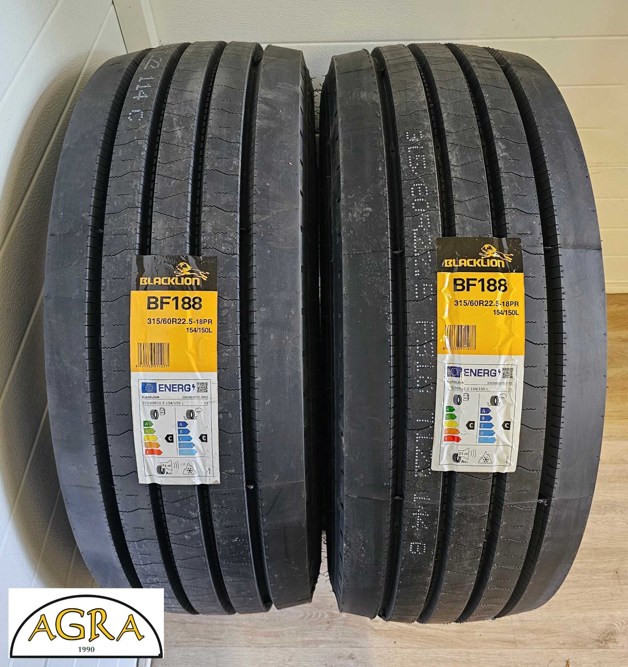 315/60R22.5 (1190netto) BLACKLION  BLACK LION opona opony nowa przód