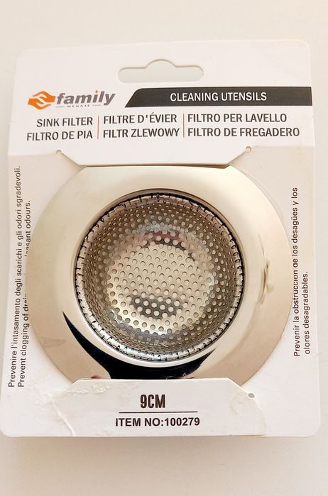 Nowe sitko  zlew  umywalka wanna ze stali nierdzewnej śred  9cm Family