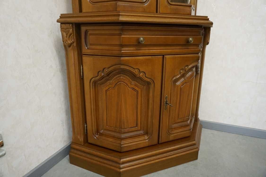 Witryna Narożna Orzech Podświetlana 65/65 cm (p-1188)