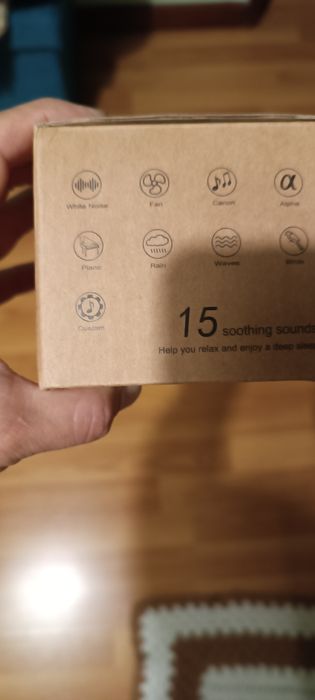 Máquina sons para dormir com luz presença