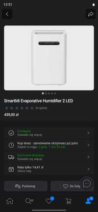 Nowy Xiaomi Smartmi Evaporative Humidifier 2 nawilzacz powietrza