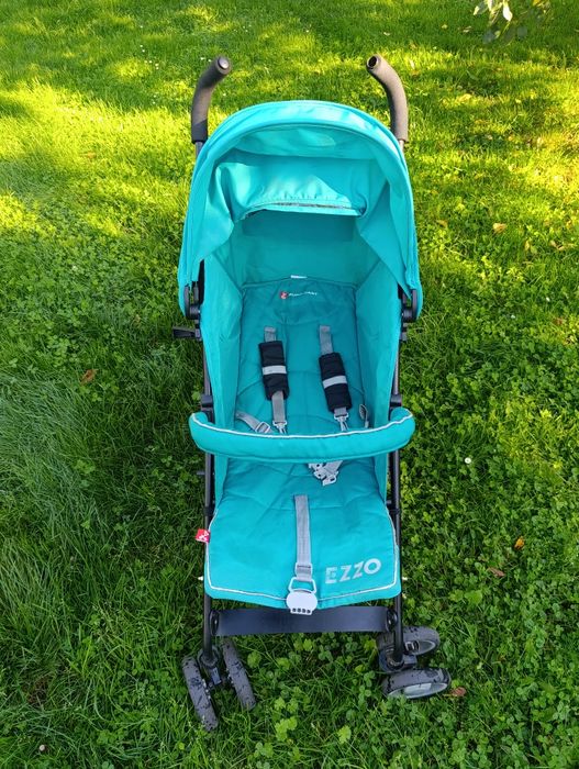 Lekka spacerówka parasolka euro-cart ezzo miętowa folia przeciwdeszczo