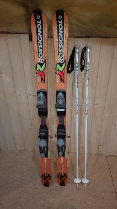 Narty Rossignol Radical JR, 130cm Zestaw