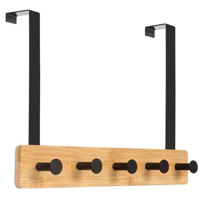 Wieszak na Drzwi Drewniany 5 Haczyków 39cm