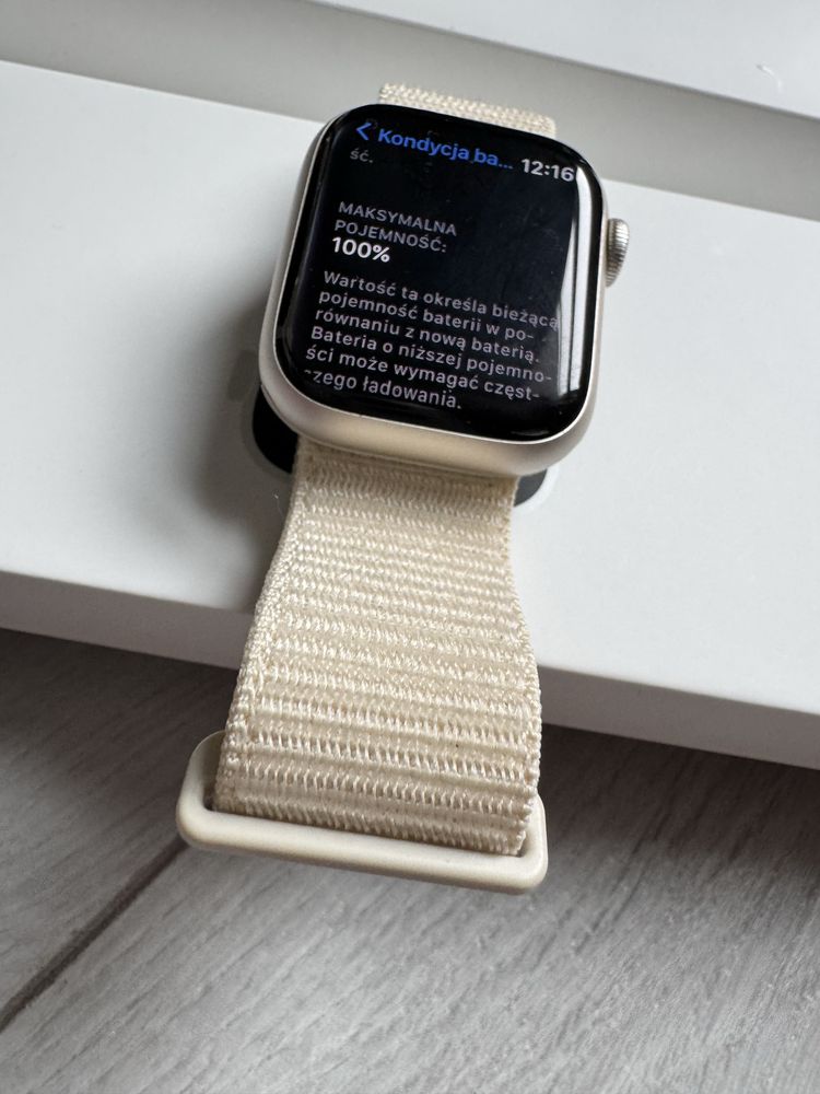 Zegarek Apple Watch series 8 41mm Starlight Cellular GPS e-sim