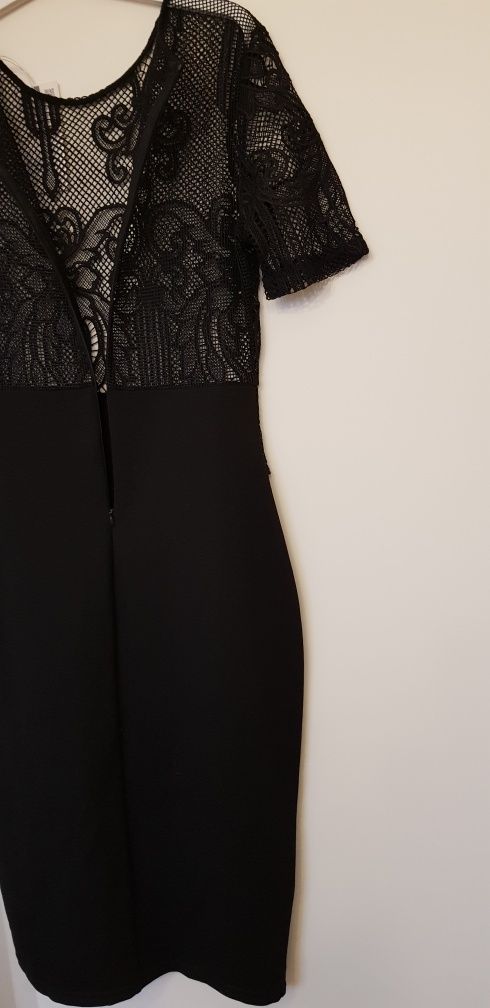 ZARA, elegancka czarna sukienka