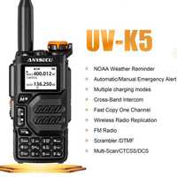 Quansheng-UV-K5 Air Band Walkie Talkie,UHF,VHF,DTMF,FM,  NOVO!