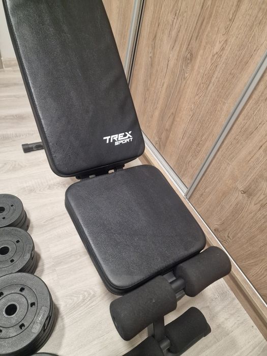 Ławeczka TREX + Hantle 40kg
