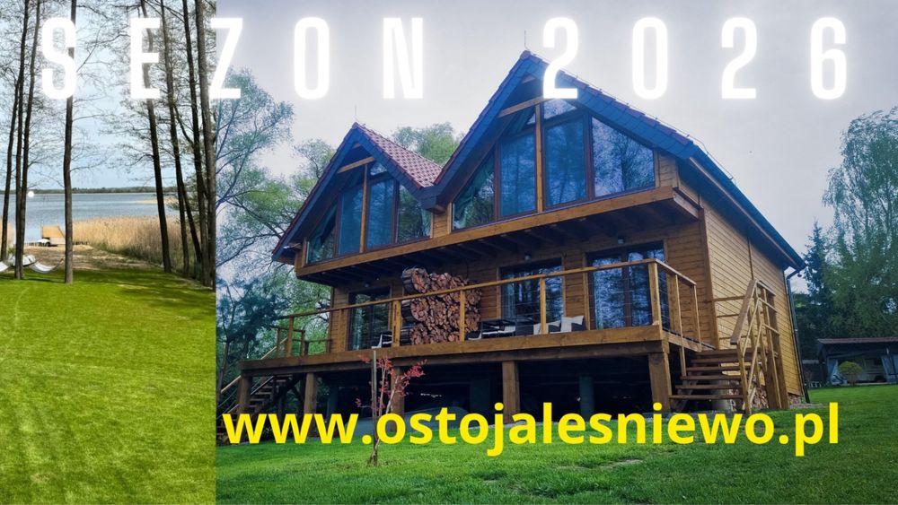 Dom  nad jeziorem z linią brzegową -SEZON 2026