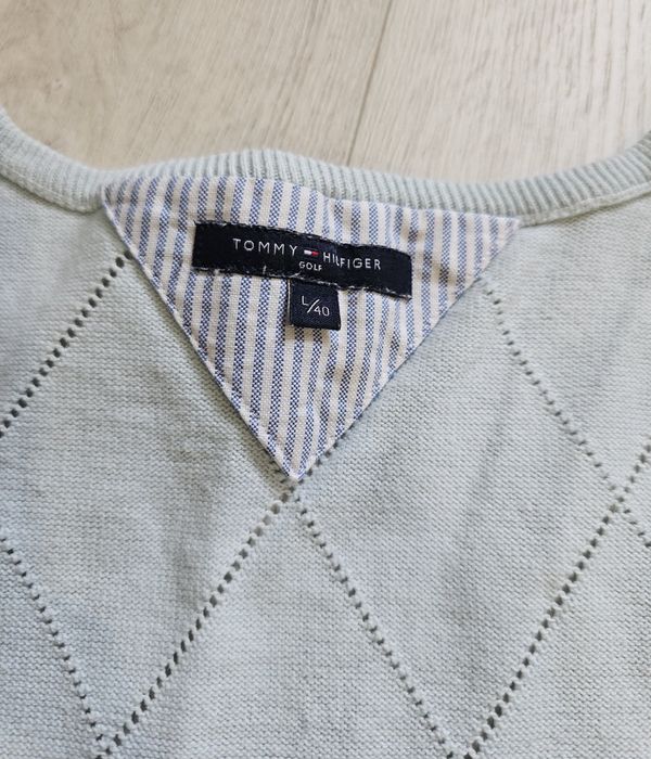 Kamizelka bezrękawnik Tommy hilfiger błękitna w romby