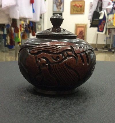 Шкатулка деревянная из эбенового дерева, ручная работа