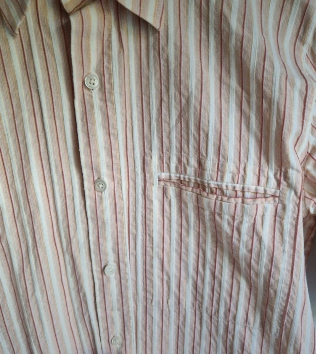 Koszula męska w kolorze lososiowym w paski M