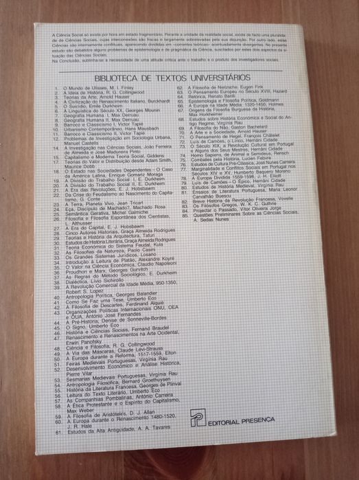 Questões preliminares sobre as ciências sociais