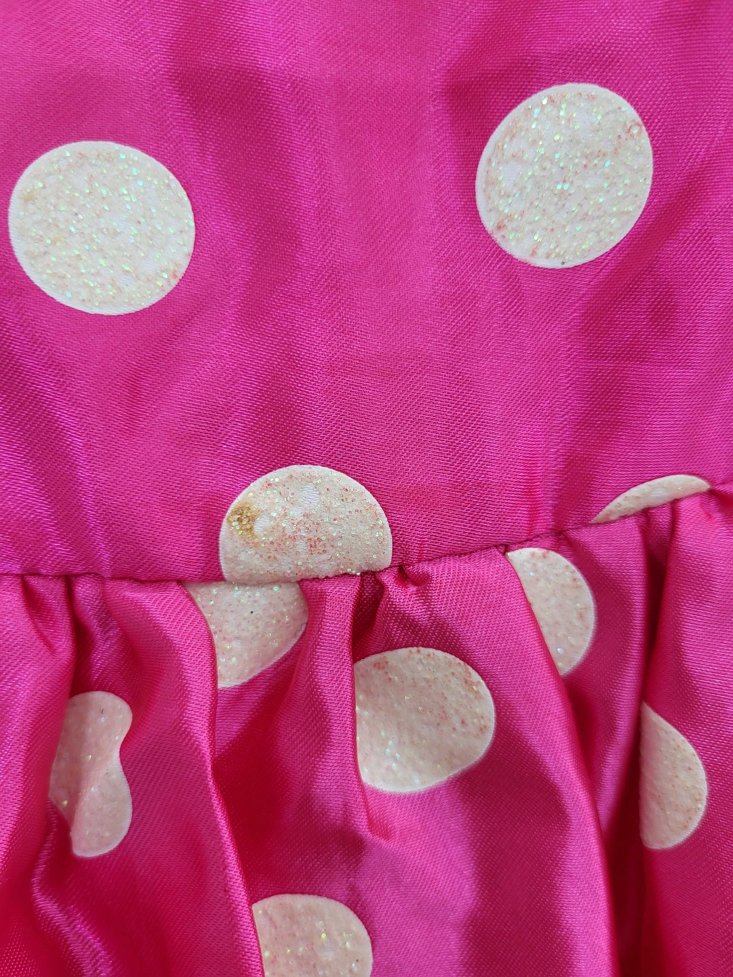 Różowa sukienka przebranie Myszka Minnie rozmiar 4 - 6 lat A2963