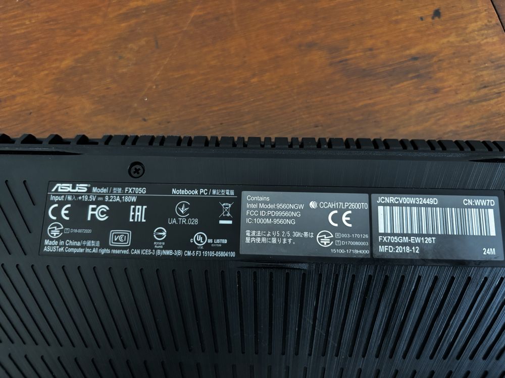 Laptop Asus TUF Gaming z 2018