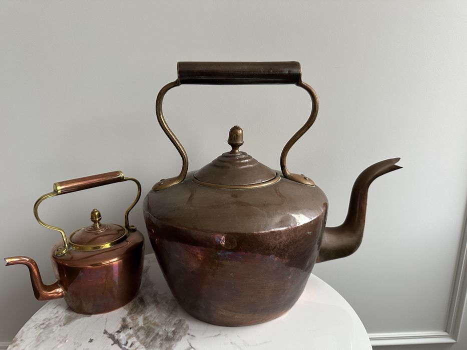 Большой 10л старинный медный чайник 19в